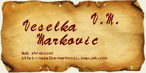 Veselka Marković vizit kartica
